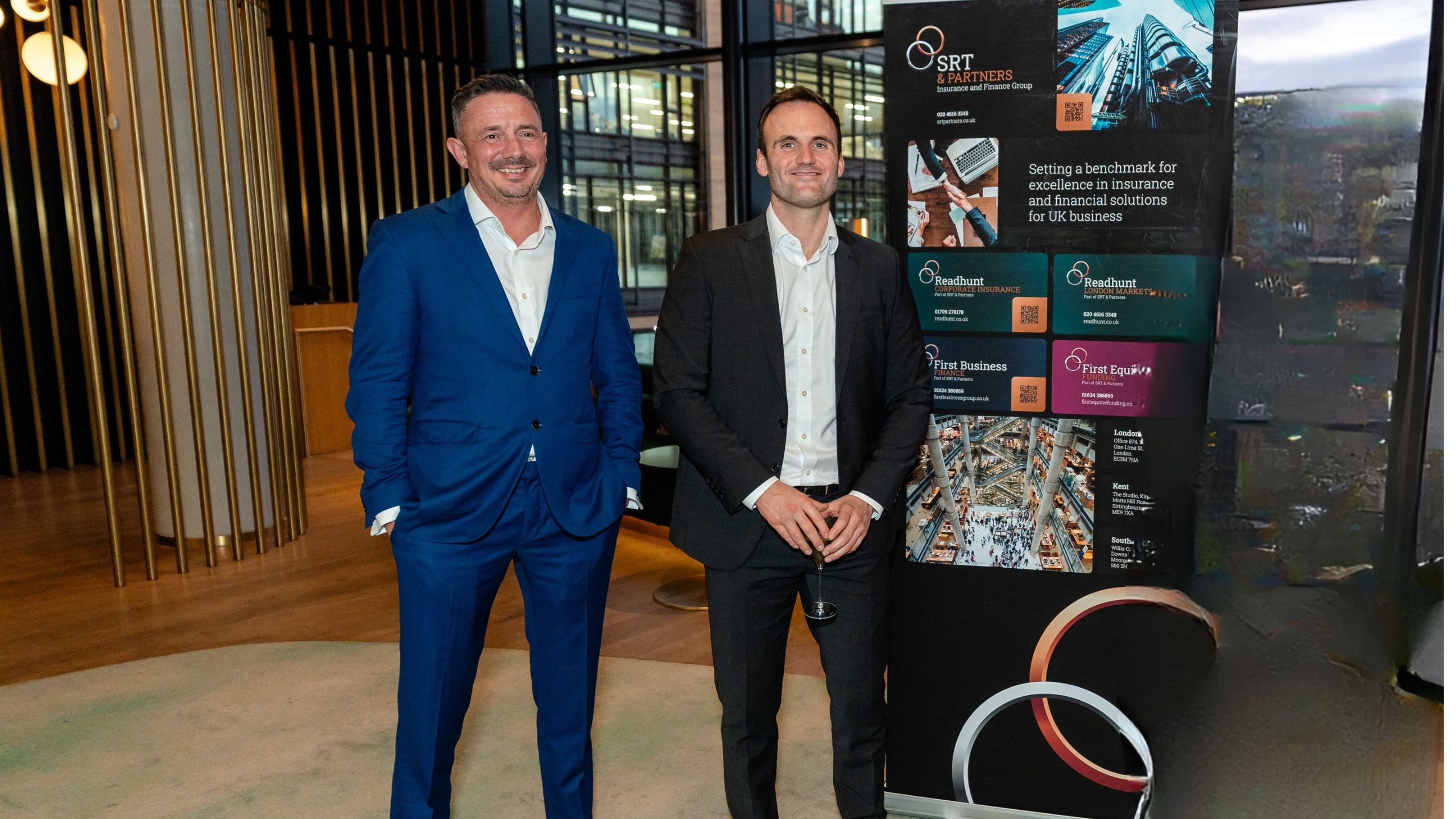 Tony Saunders and Tom Castle with SRT Banner