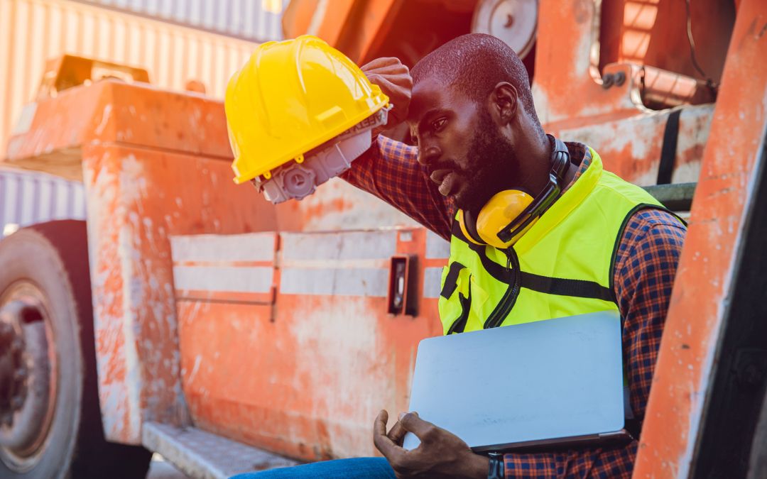 Construction Worker overheating on site